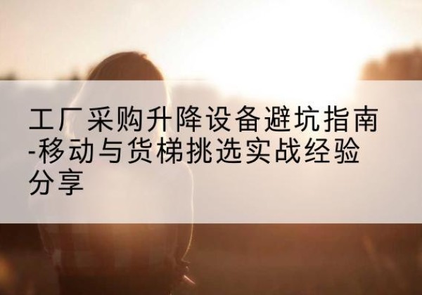 涟水移动式升降机怎么选-工厂采购升降设备避坑指南-移动与货梯挑选实战经验分享